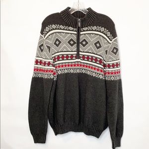 Cozy Cotton Winter 1/4 Zip Sweater (L)